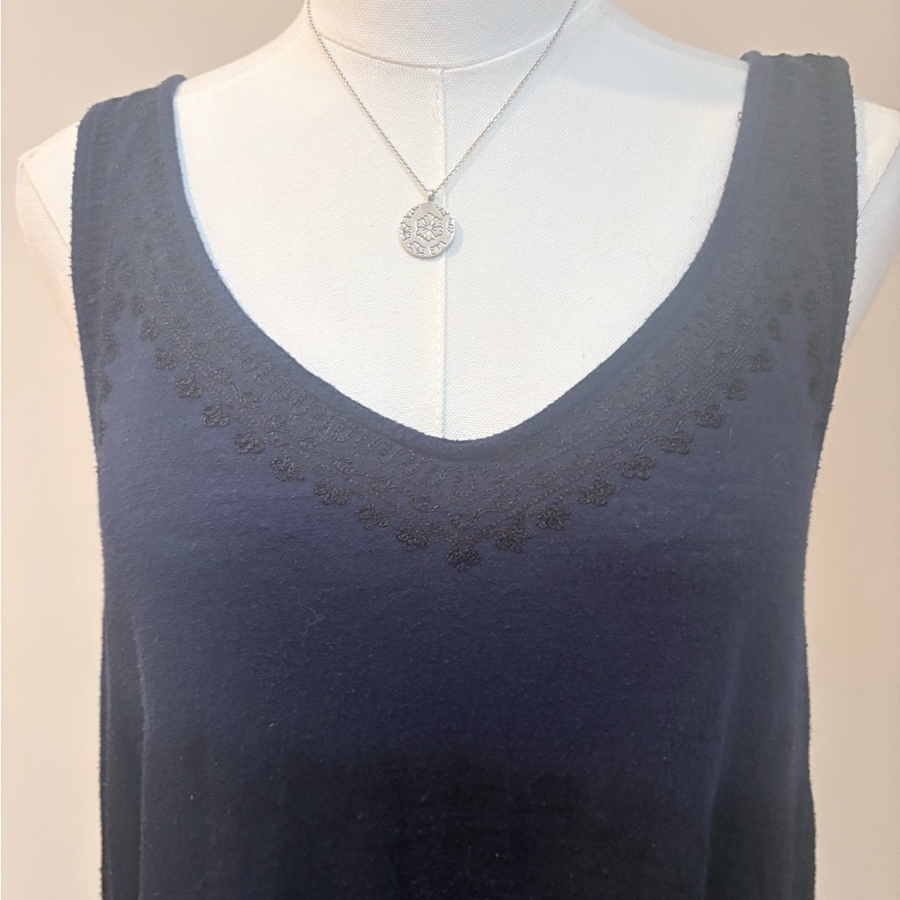 Free People hi/lo ombré dress w/ embroidery detail